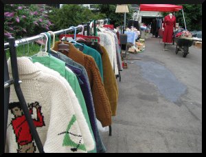 vintage clothing, garage sale vintage clothing, garage sale